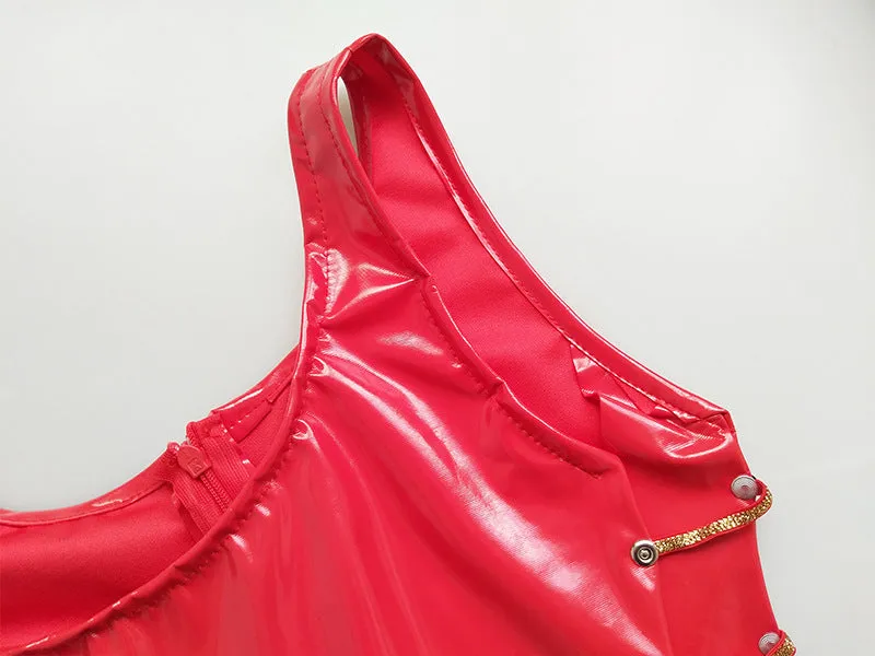 Strap Eyelet Strap PU Dress Spring and Summer Women's Bag Hip