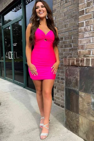 Straps Sheath Short Homecoming Dresses
