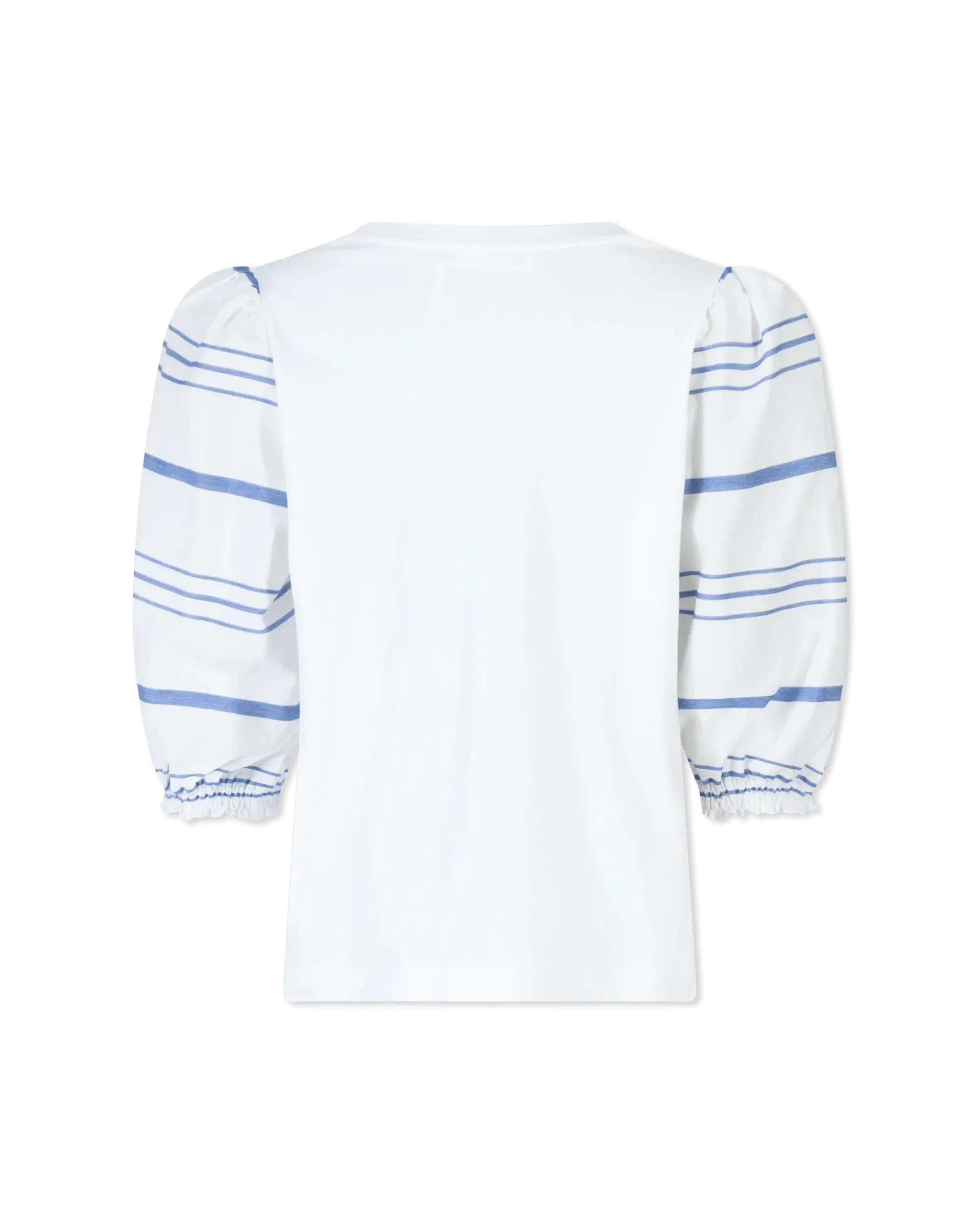 Striped Puffy Short Sleeve Top