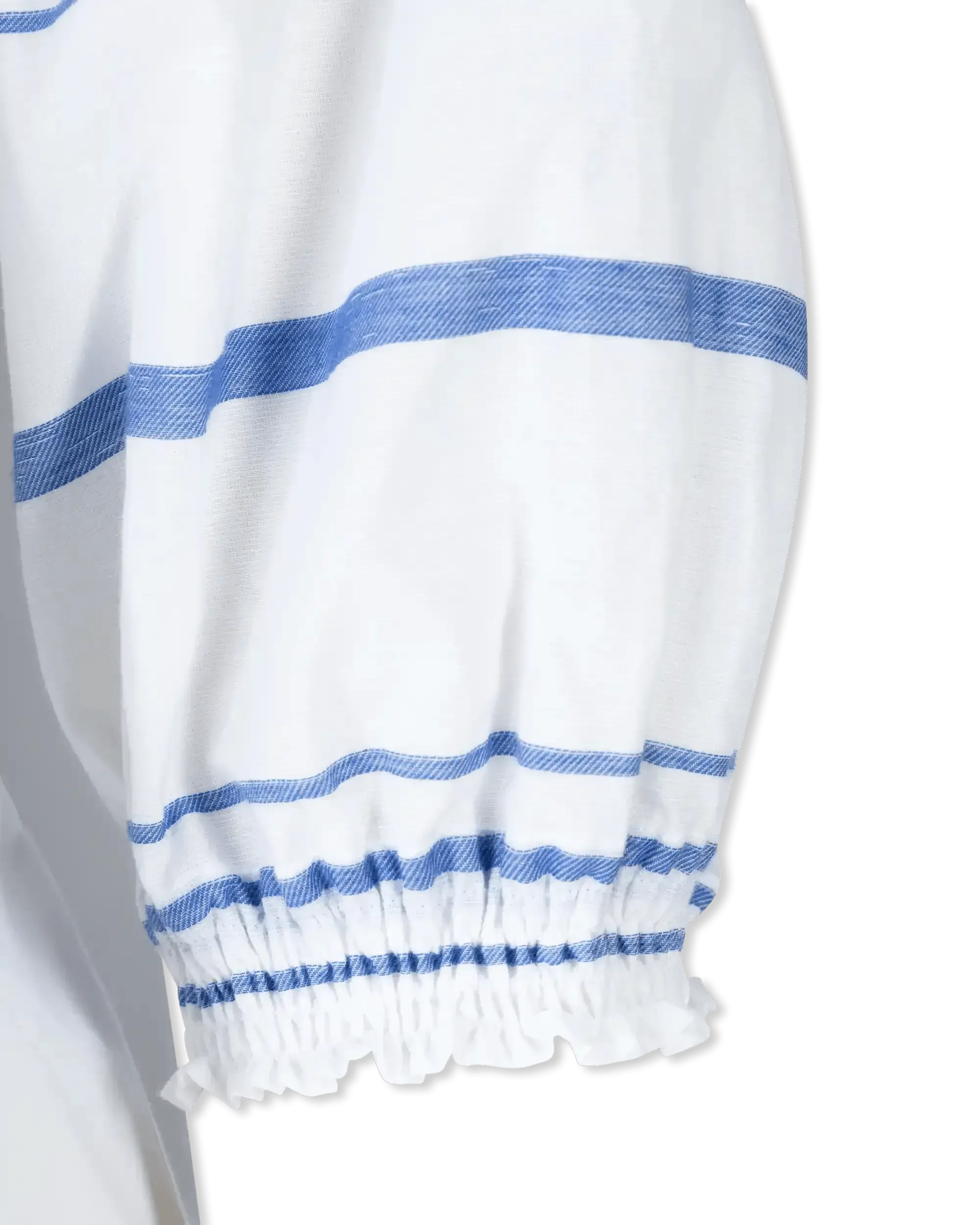 Striped Puffy Short Sleeve Top