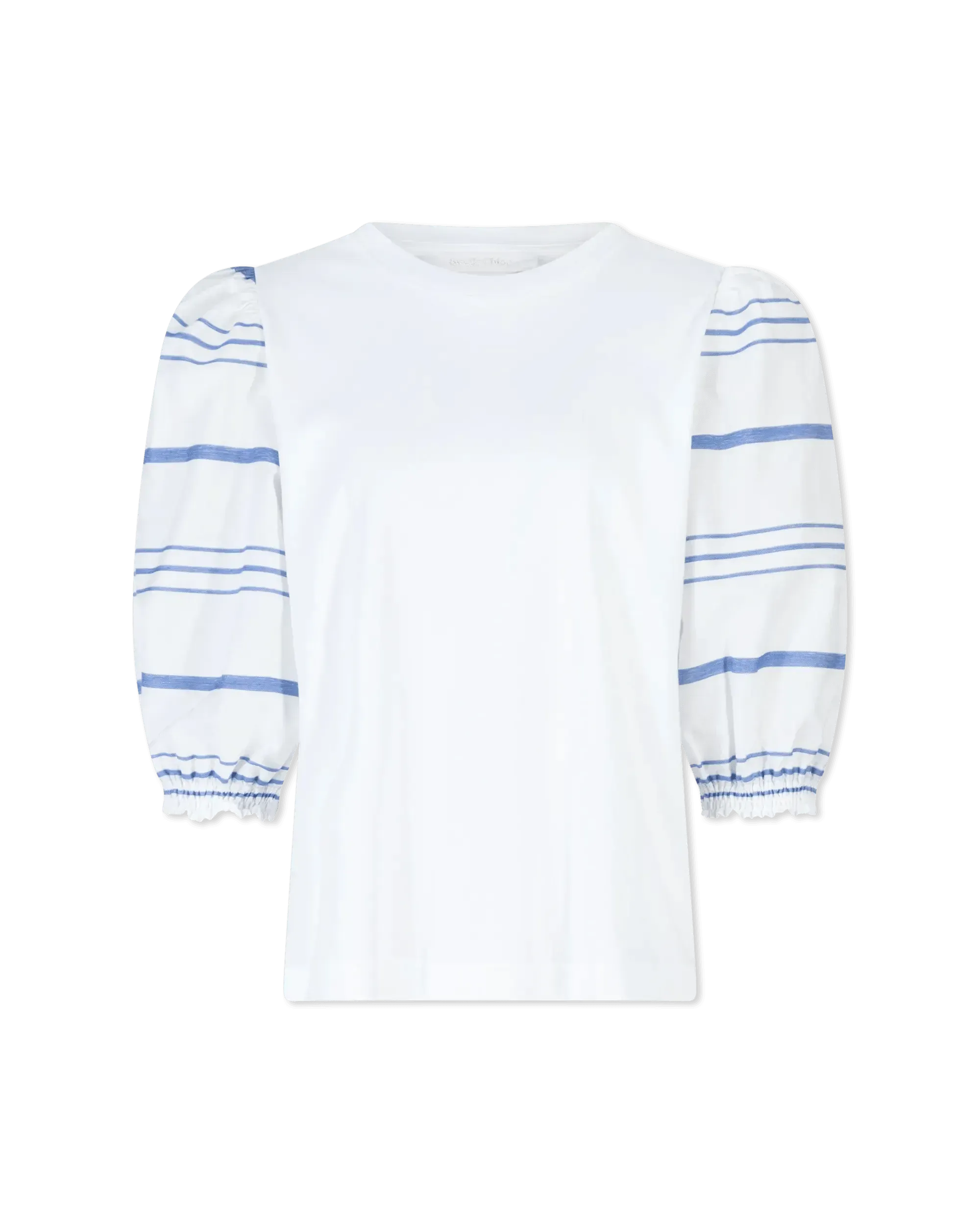 Striped Puffy Short Sleeve Top