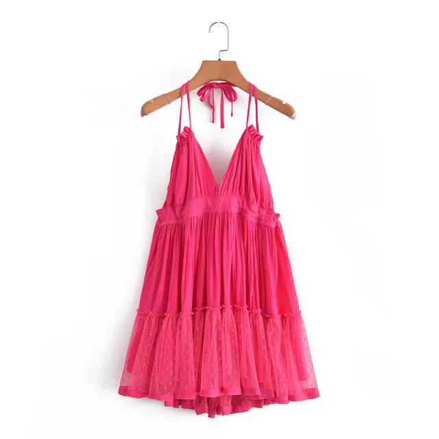 Summer Halter Boho Beach Dress