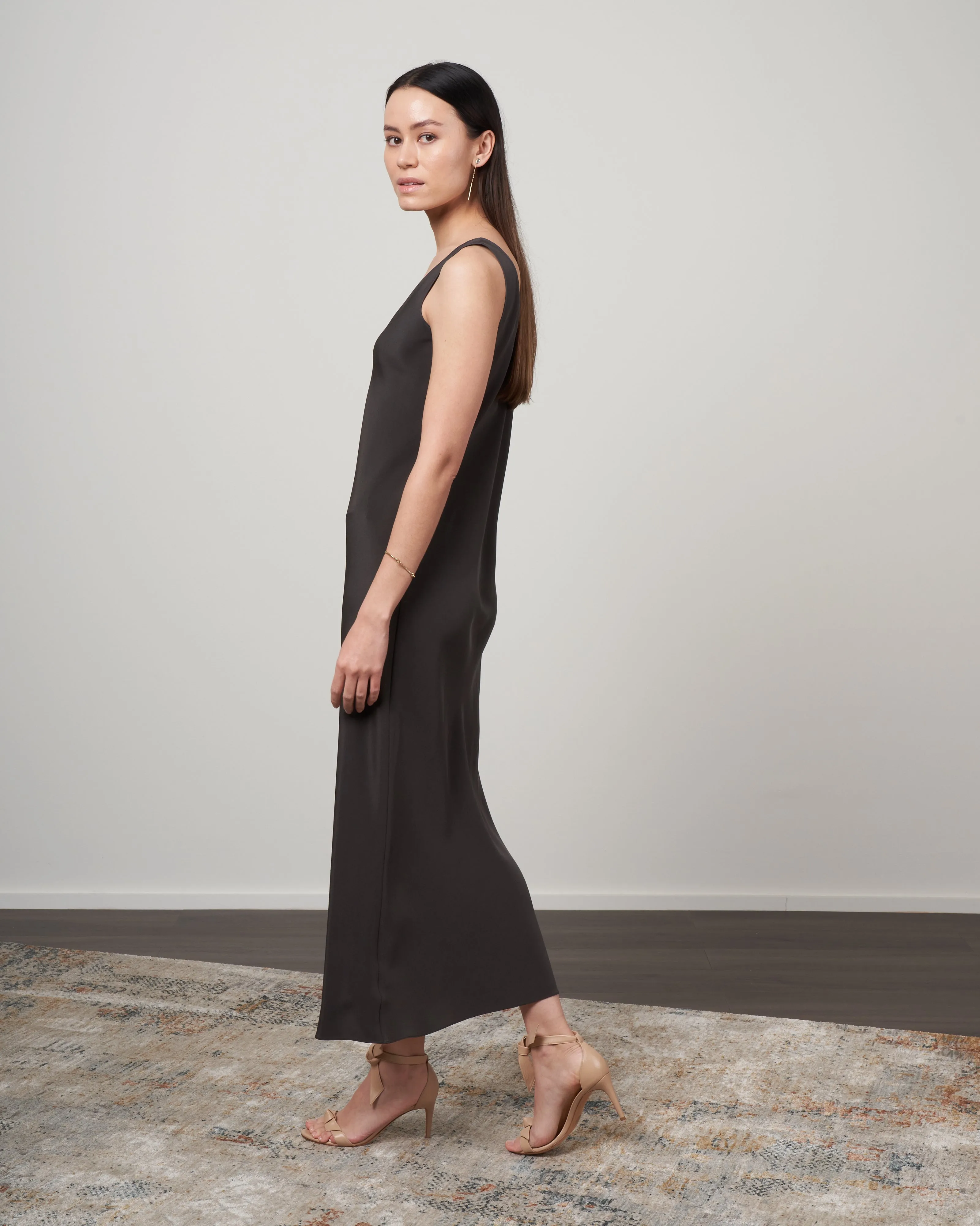 tea length low back dress - ore