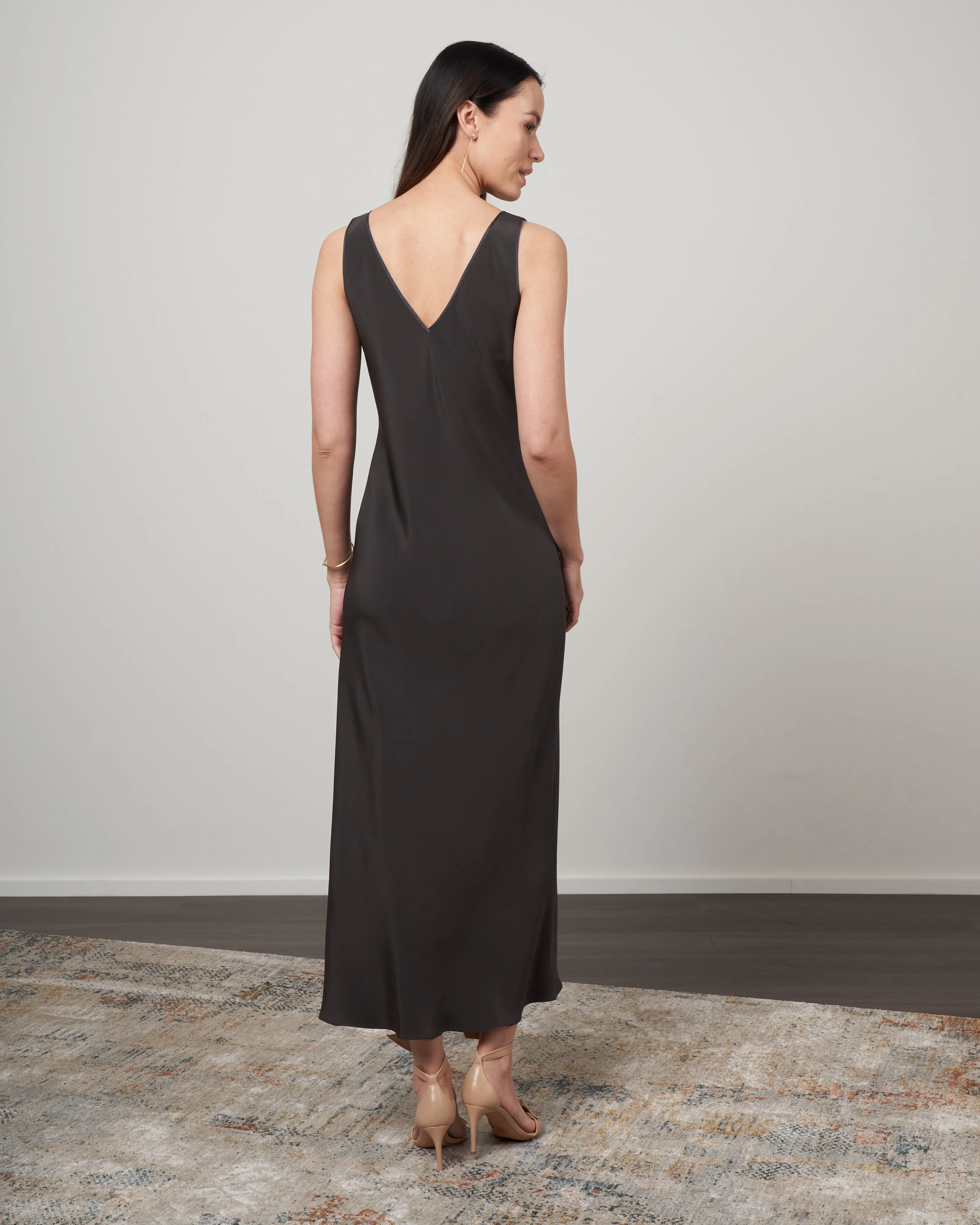 tea length low back dress - ore