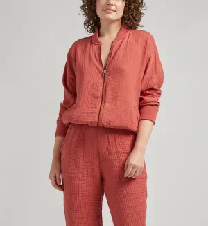 Textured Bomber Jacket