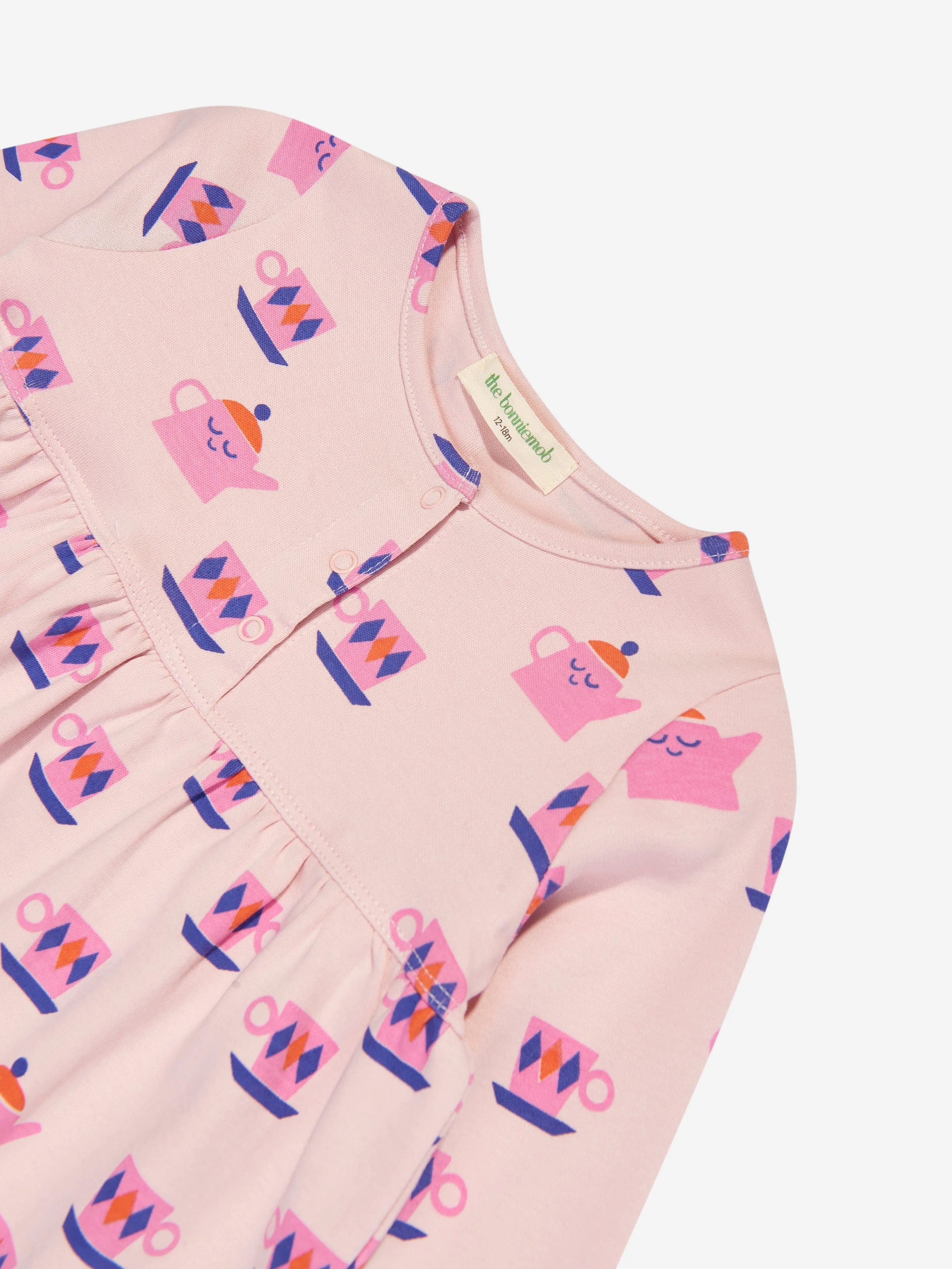 The Bonnie Mob Girls Briar Tea Time Dress in Pink