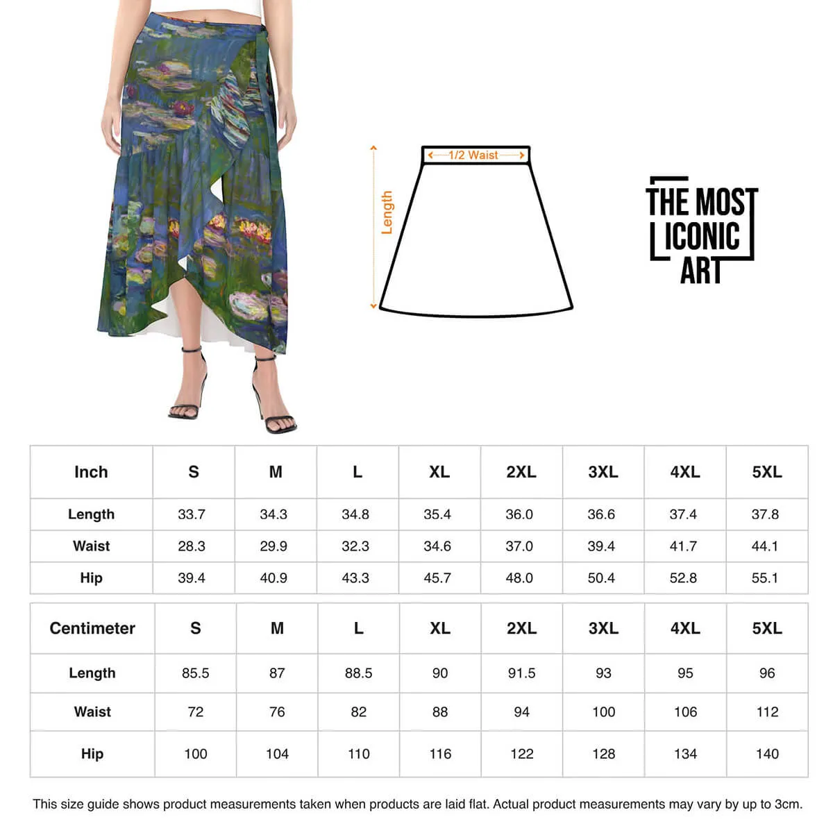 The Water Lilies by Claude Monet Wrap Skirt