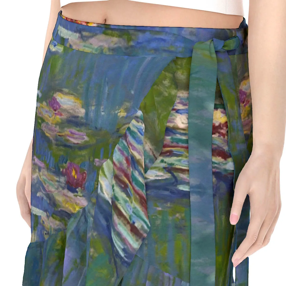 The Water Lilies by Claude Monet Wrap Skirt