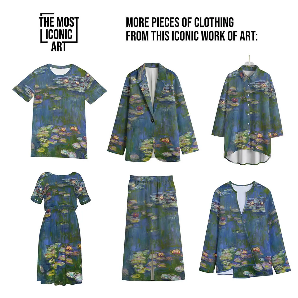 The Water Lilies by Claude Monet Wrap Skirt