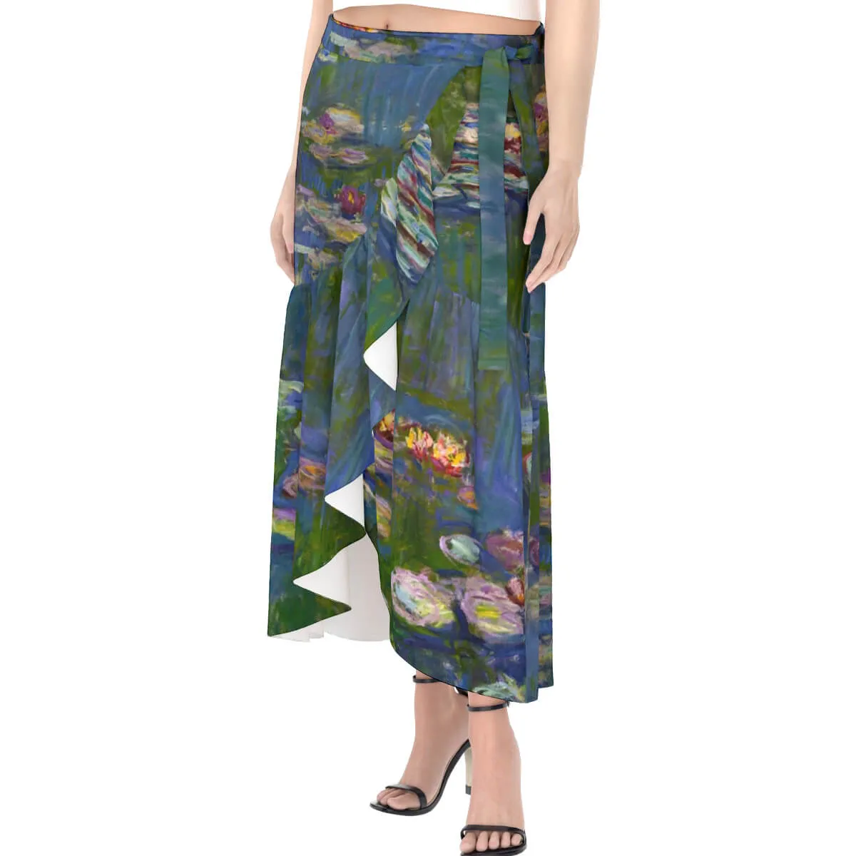 The Water Lilies by Claude Monet Wrap Skirt