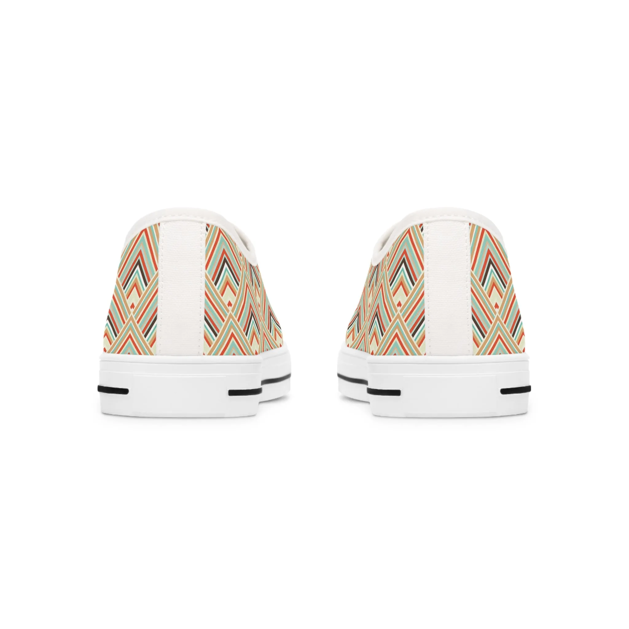 Triangles of Color Women's Low Top Sneakers Shoes