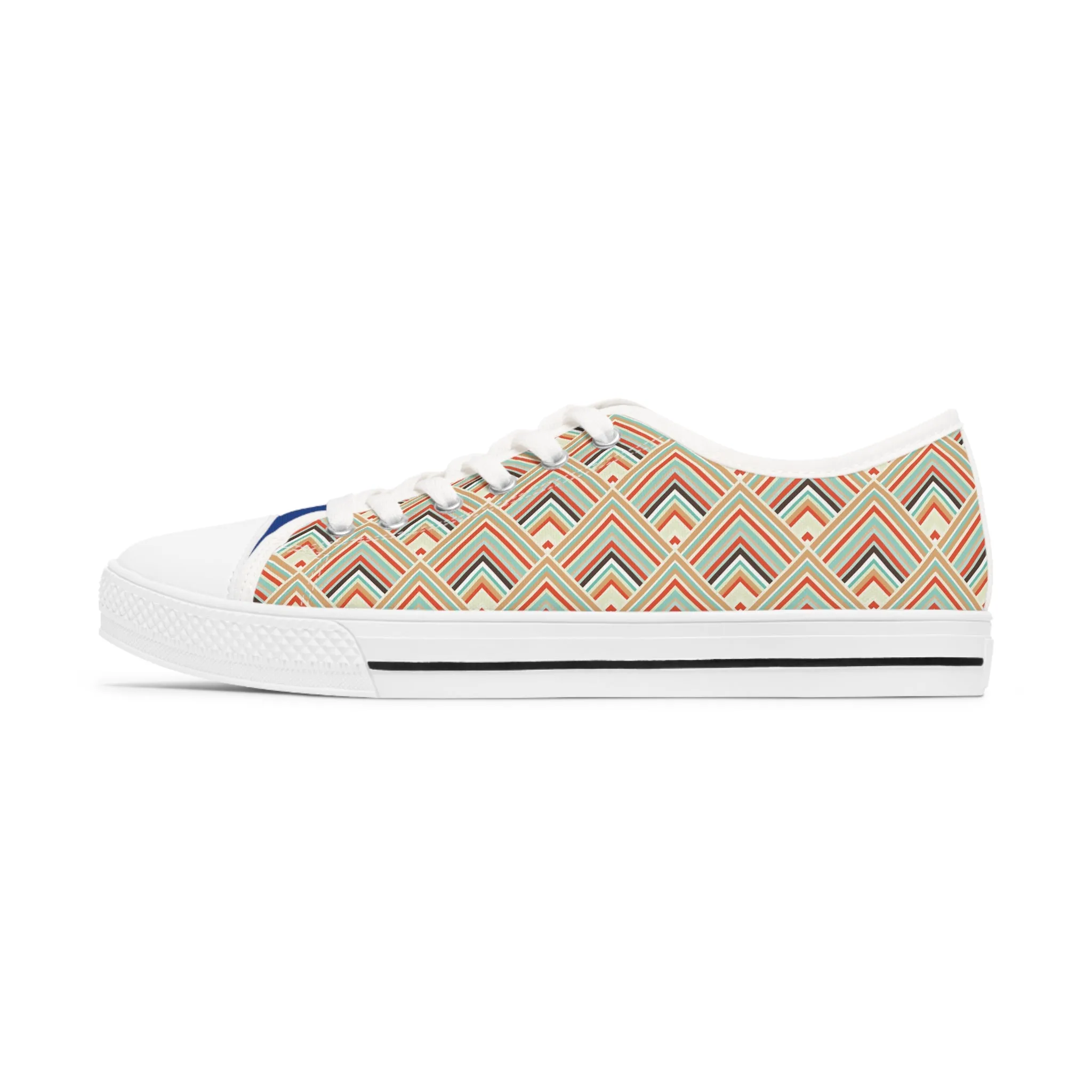 Triangles of Color Women's Low Top Sneakers Shoes