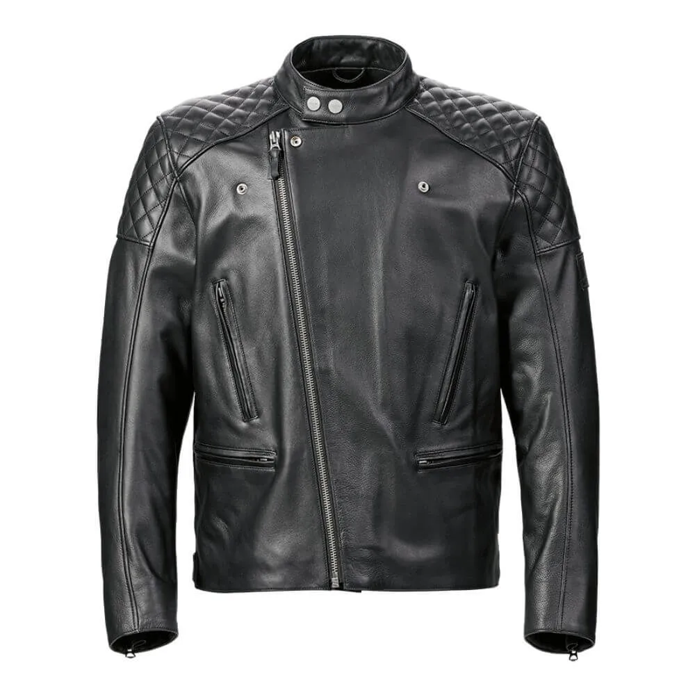 Triumph Braddan Asymmetric Leather Jacket - Black
