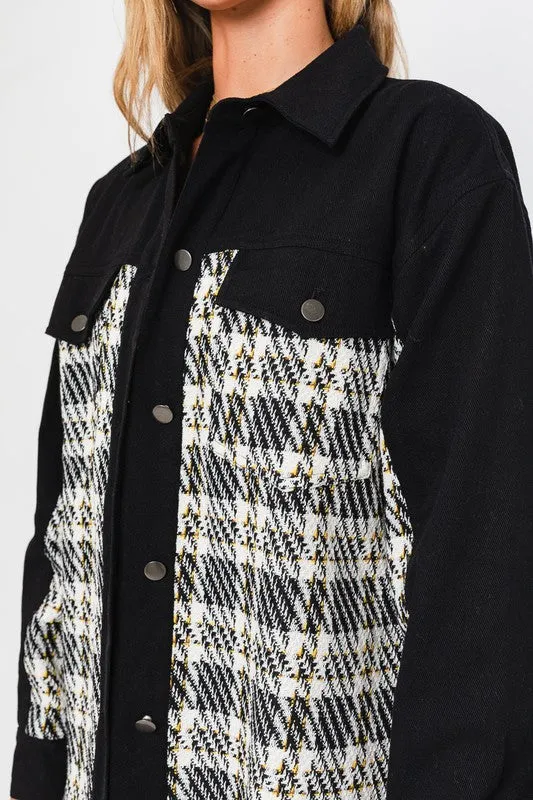 Twill & Tweed Mix Shacket