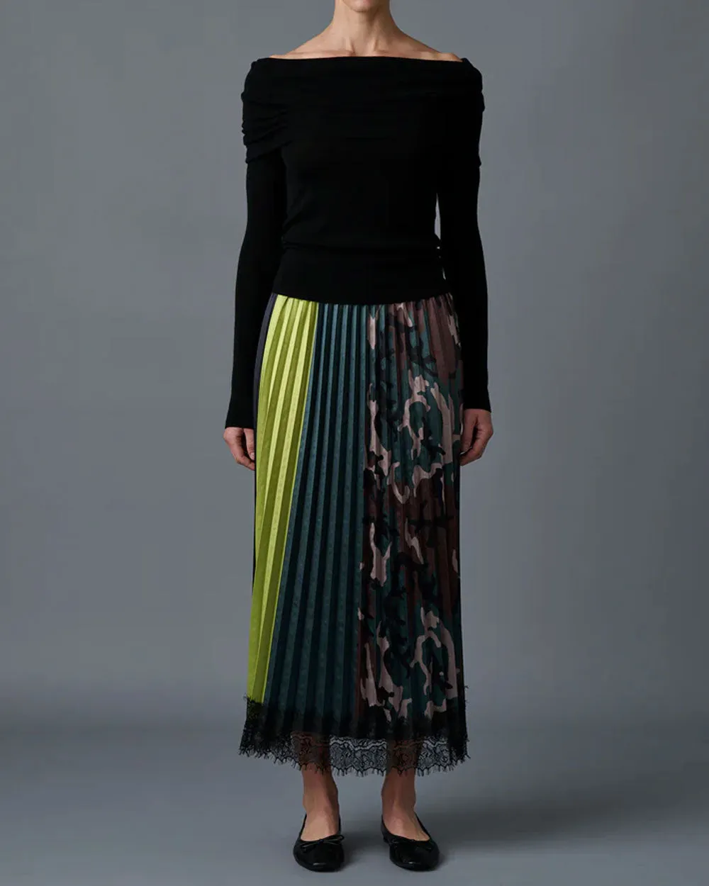 Urban Camo Pleat Skirt