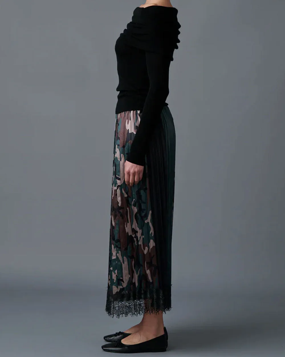 Urban Camo Pleat Skirt