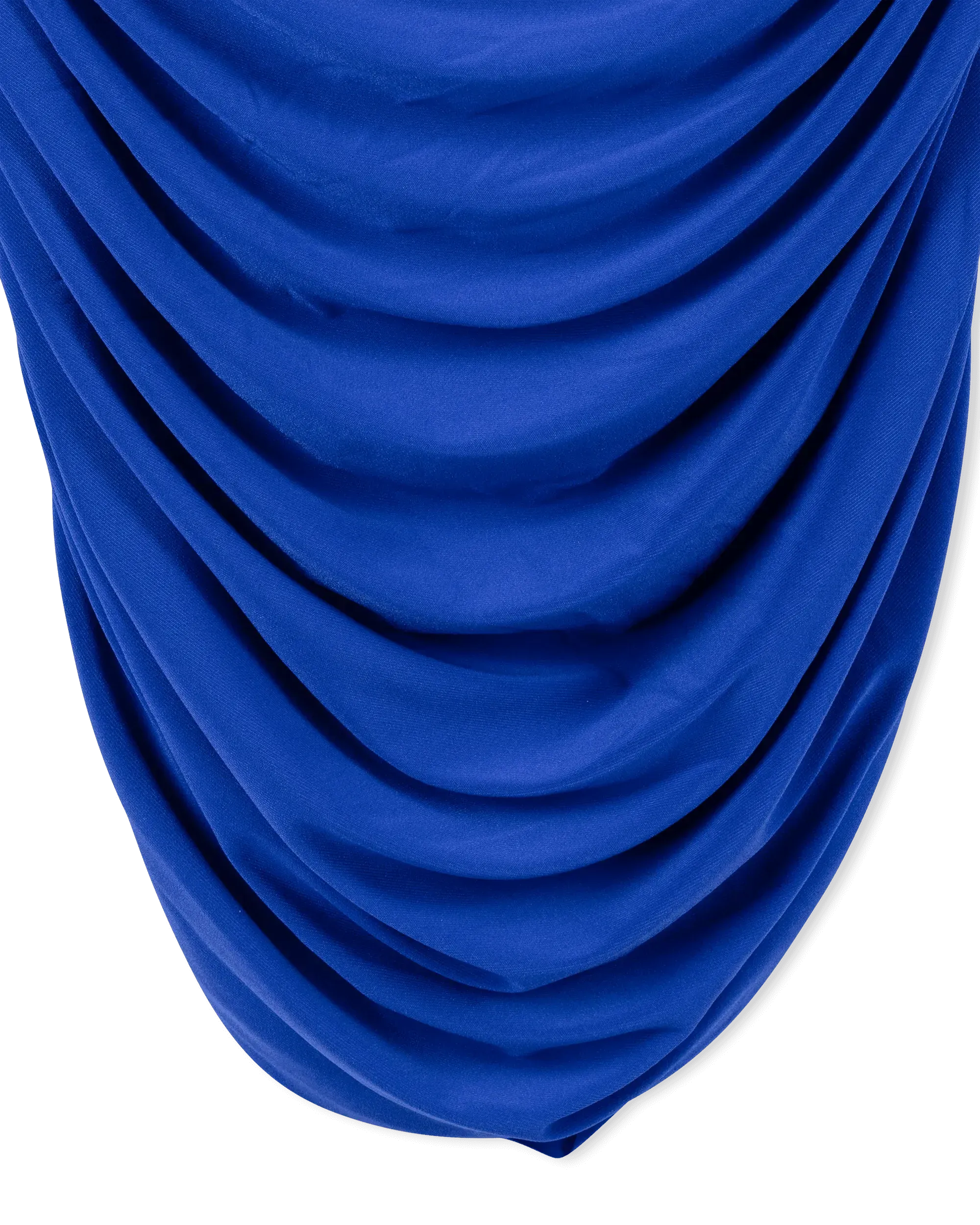 V-Neck Shirred Knee-Length Dress