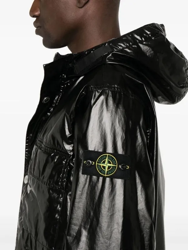 Wappen Patch Coated Cotton Hood Jacket