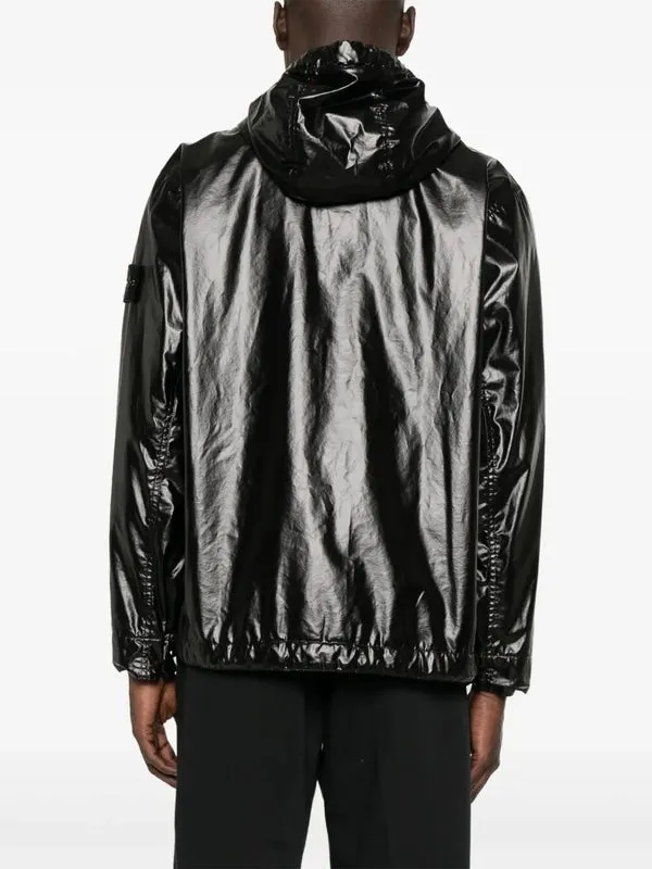 Wappen Patch Coated Cotton Hood Jacket