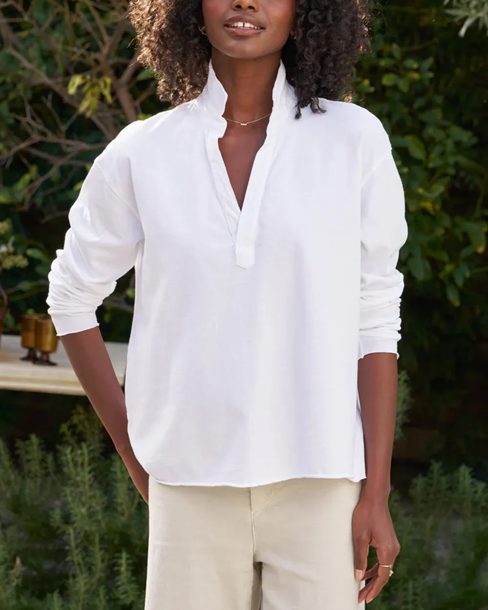 White Patrick Popover Henley