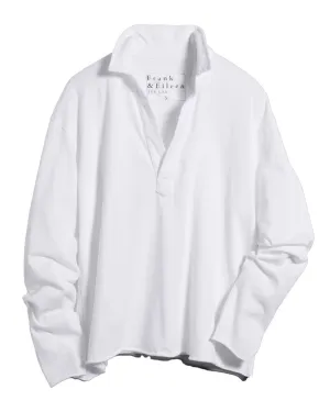 White Popover Henley