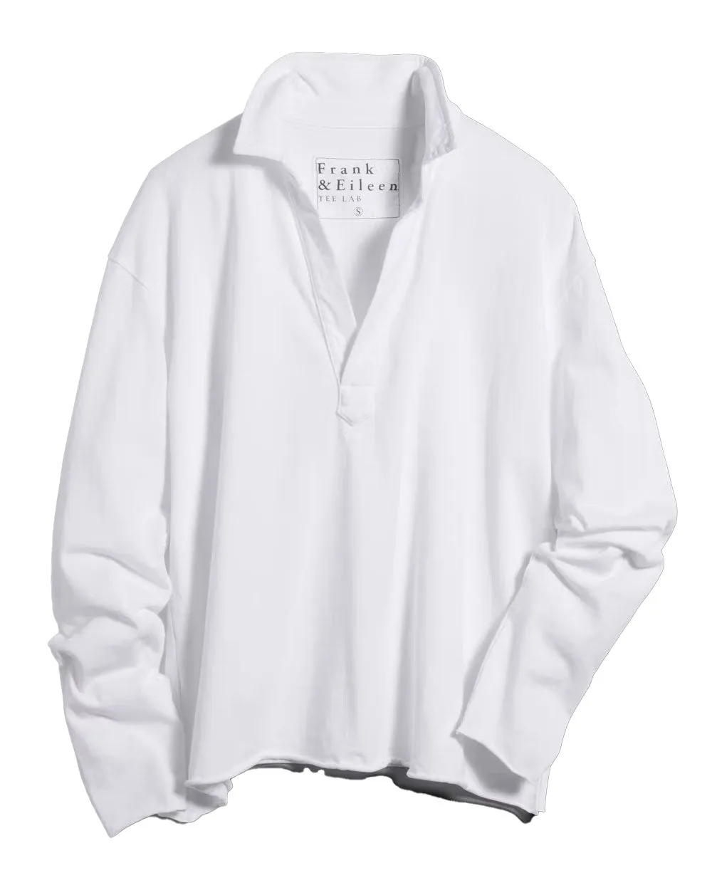 White Popover Henley