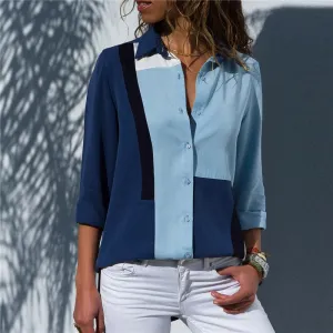 Women Blouses 2019 Fashion Long Sleeve Turn Down Collar Office Shirt Chiffon Blouse Shirt