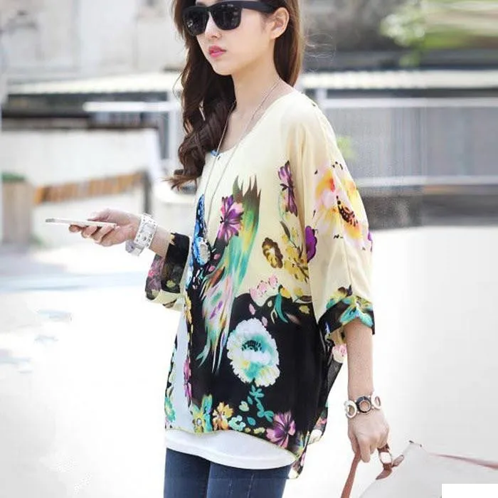 Women Blouses Women Tops Casual Bohemia Blouse