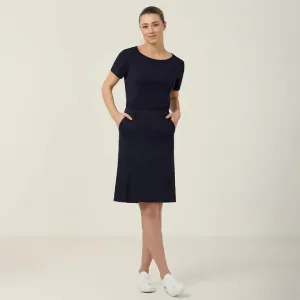 Womens NNT Poly Viscose Gaberdine Flex Waste Pleat Skirt
