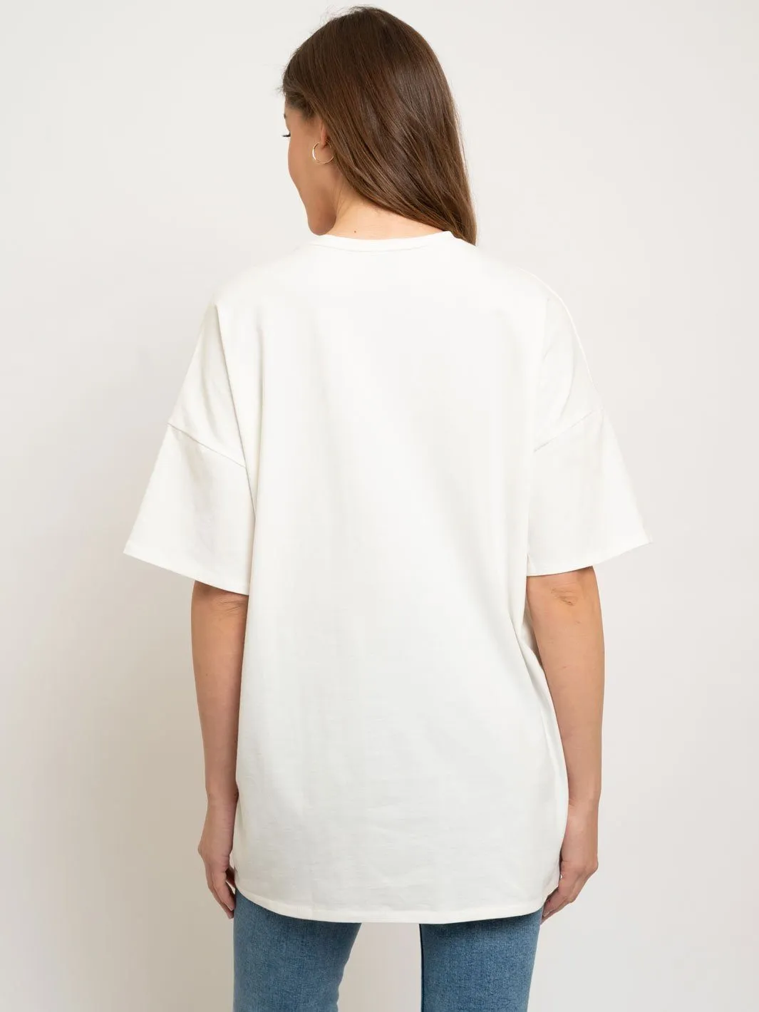 WOMEN'S SHORT SLEEVE GRAPHIC "WOMAN" T-SHIRT