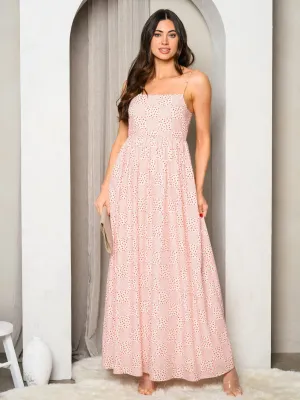 WOMEN'S SLEEVELESS FLORAL MAXI DRESS