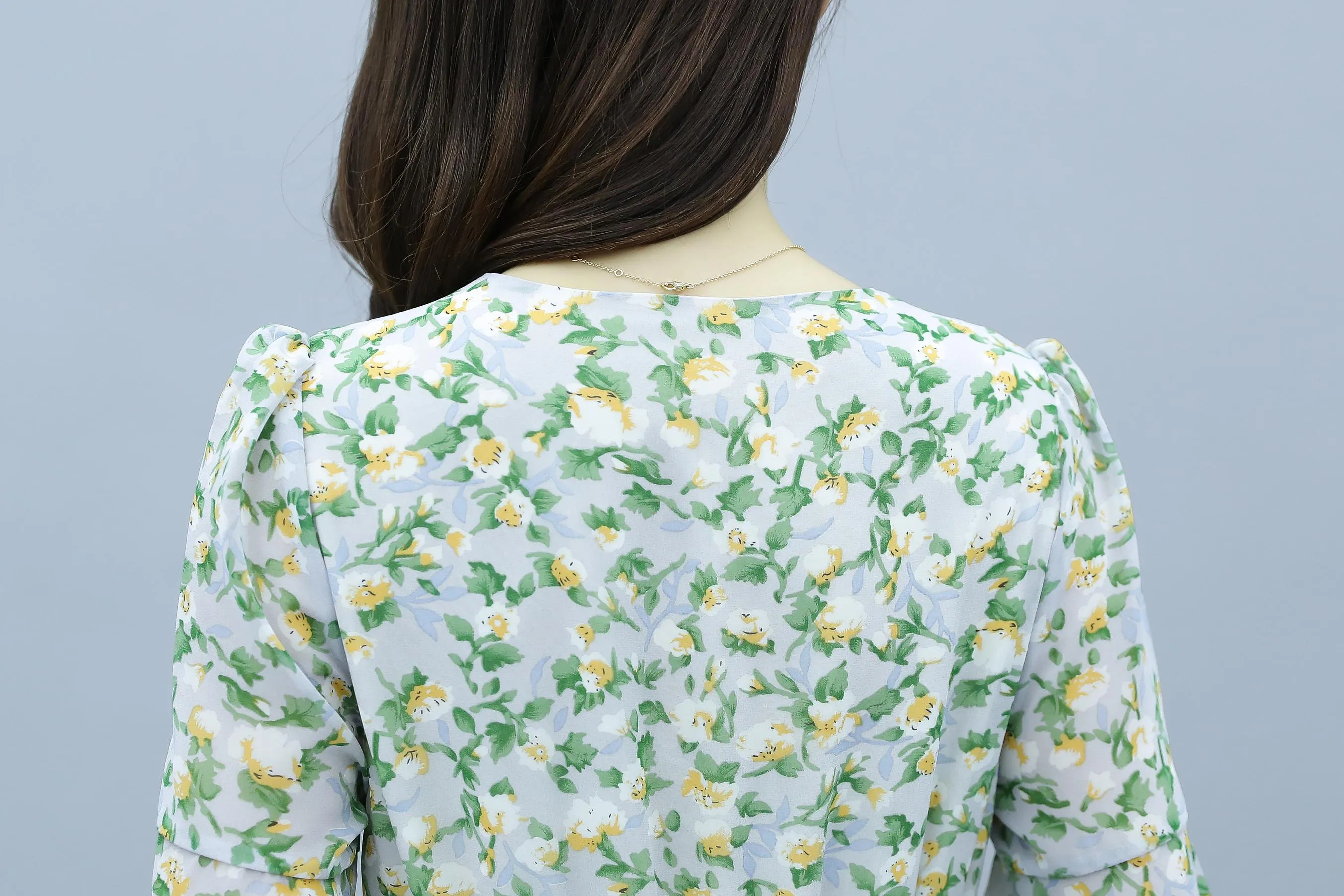 Women's Slinky Cotton Poplin Floral Tea Tea Dress for Summer