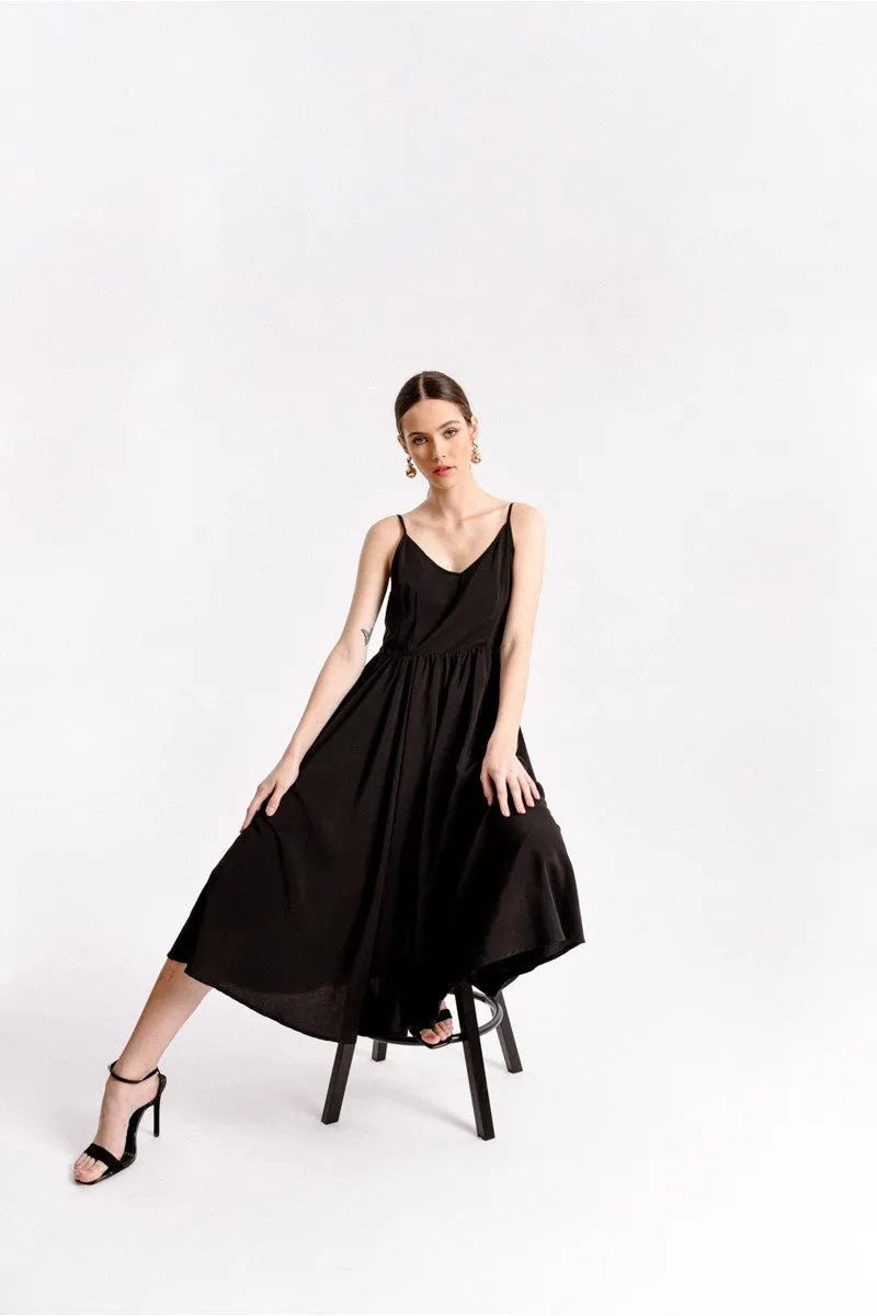 Woven Spaghetti Strap Dress