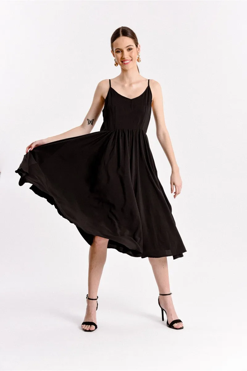 Woven Spaghetti Strap Dress