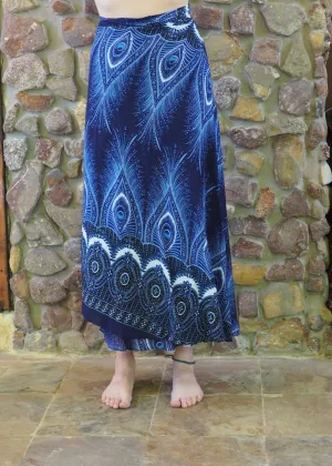 Wrap-Around Skirt - Blue and White