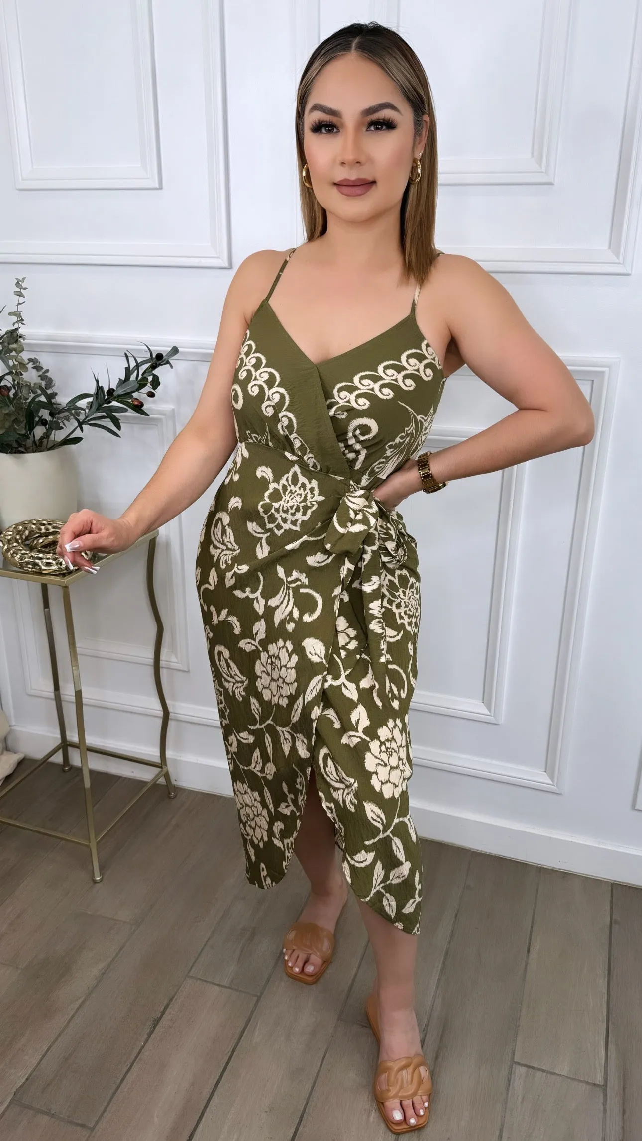 XIMENA GREEN  DRESS