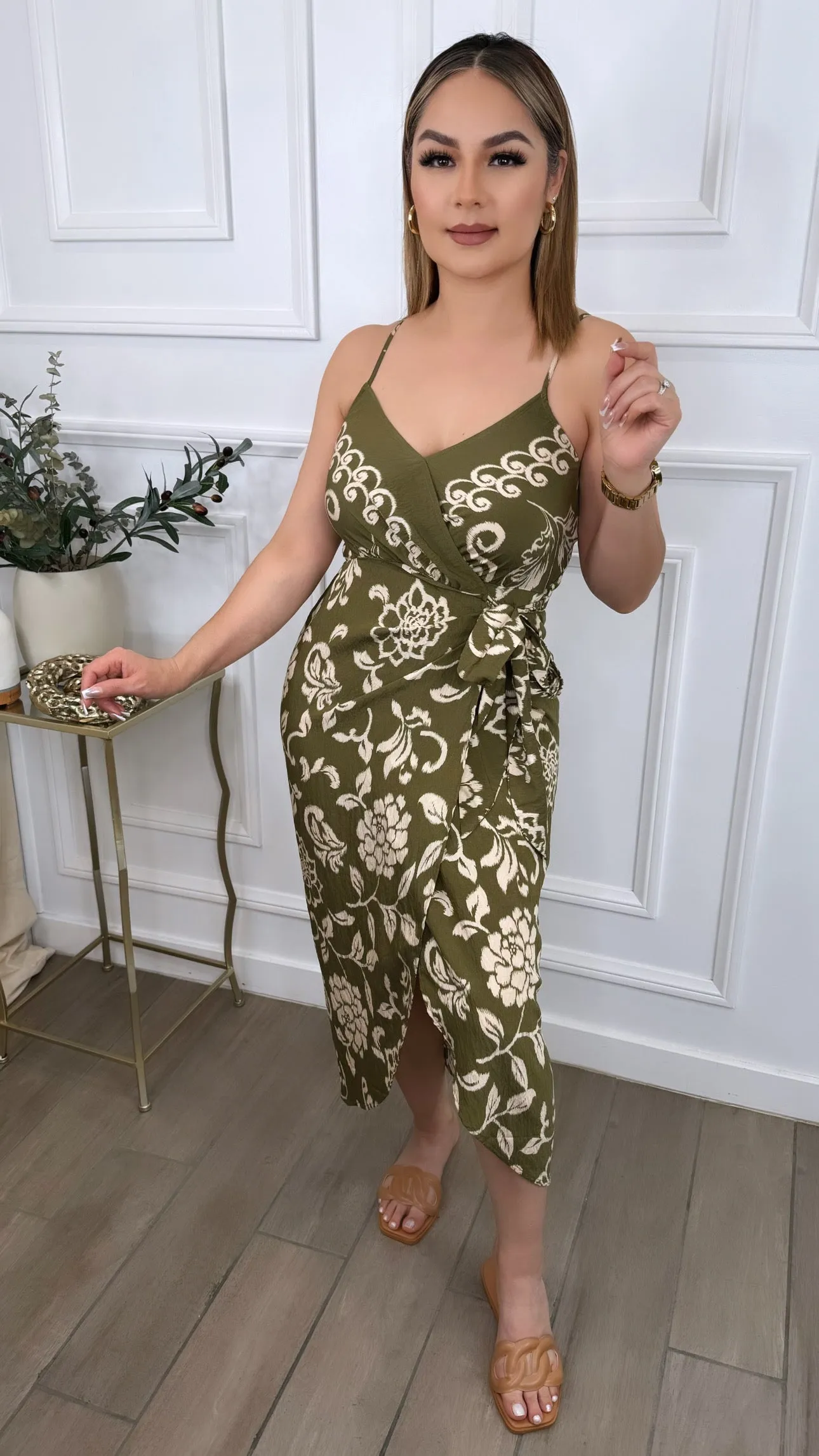 XIMENA GREEN  DRESS