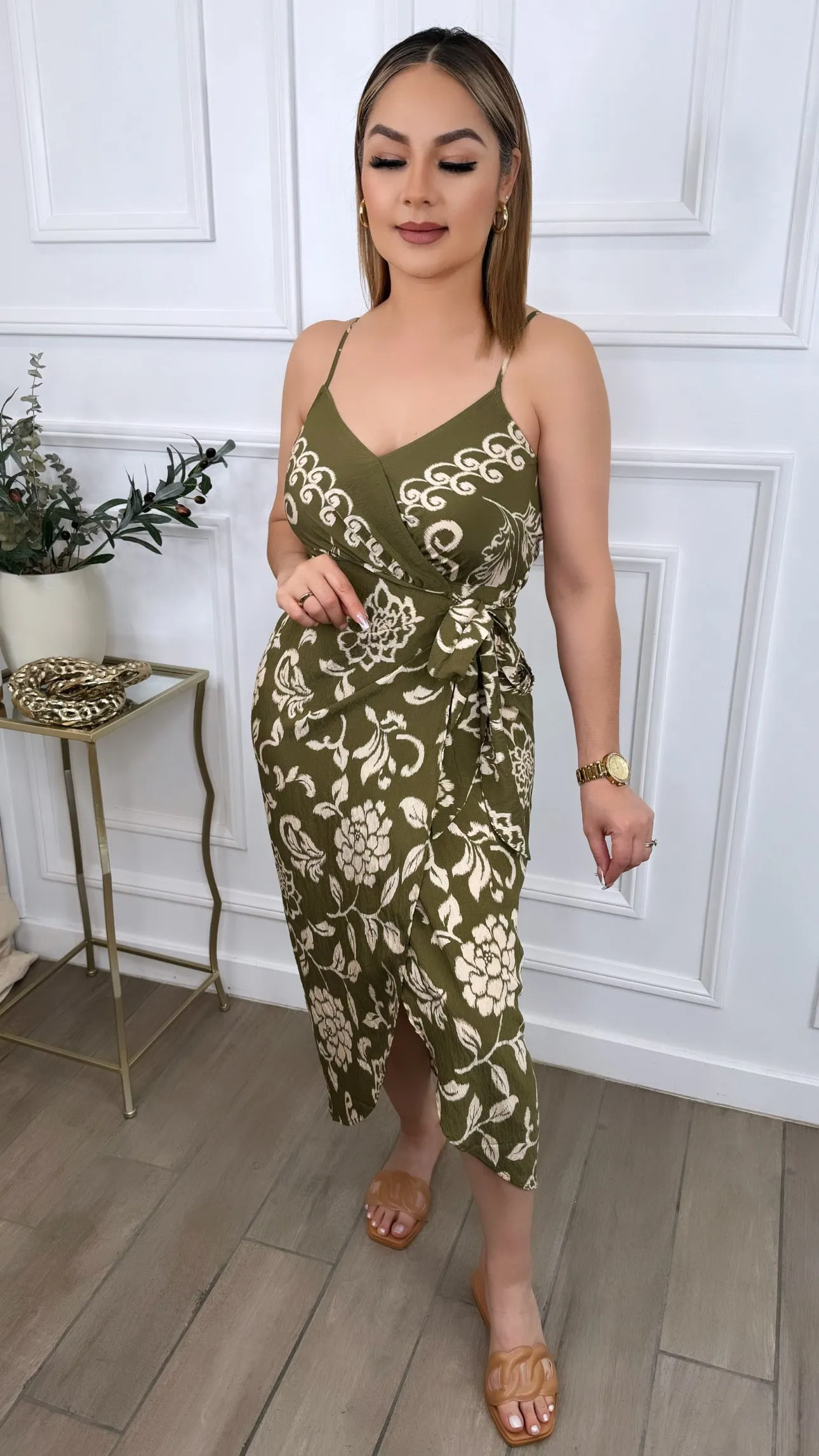 XIMENA GREEN  DRESS